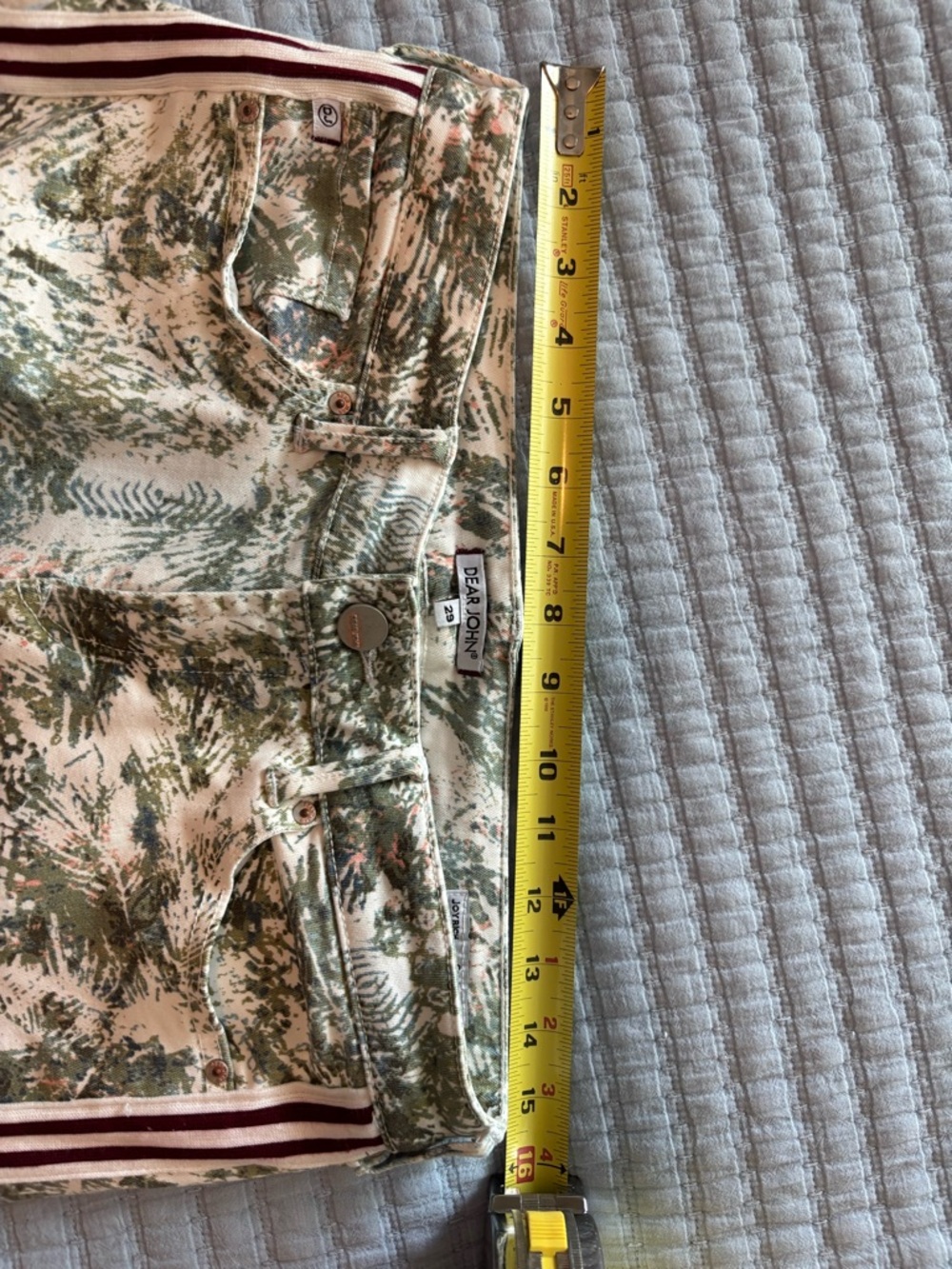 Dear John Floral-Print Cream and Green Women's Jeans - Picture 10 of 14